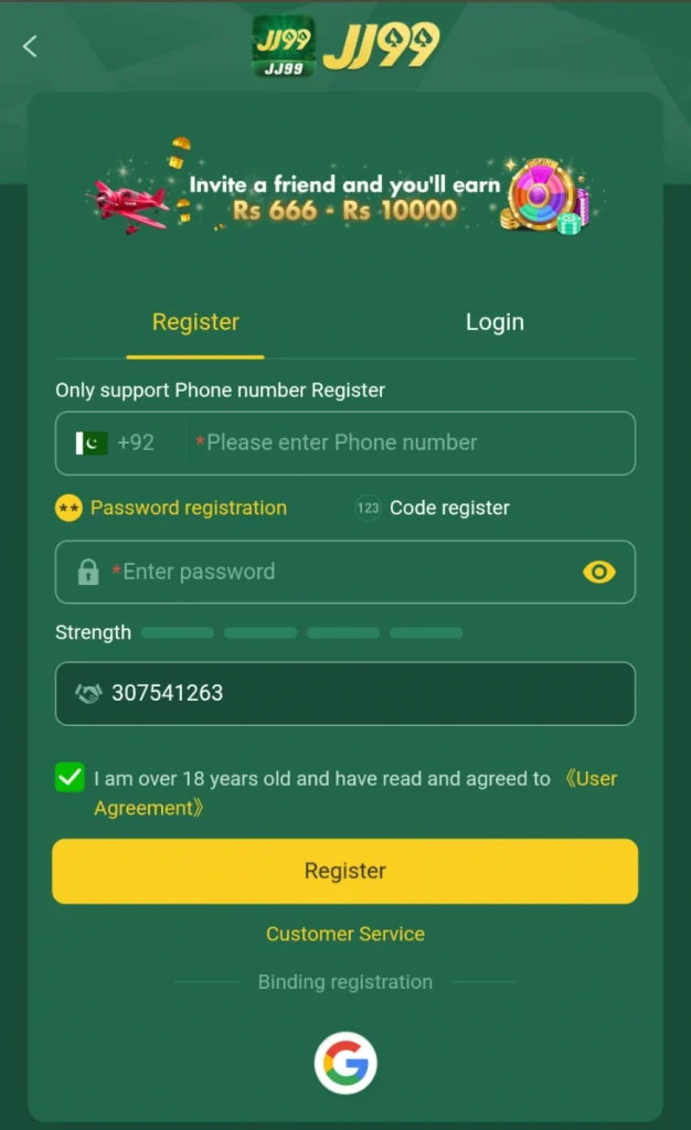Register & Login on JJ99